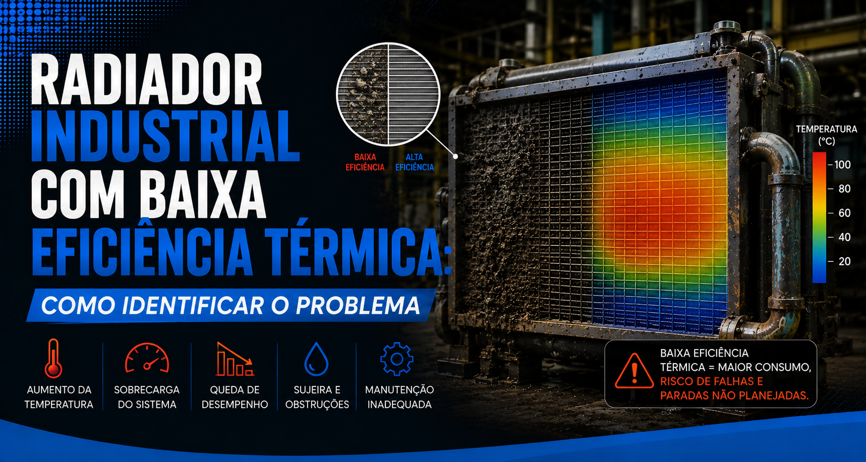 Radiador Industrial com Baixa Eficiência Térmica