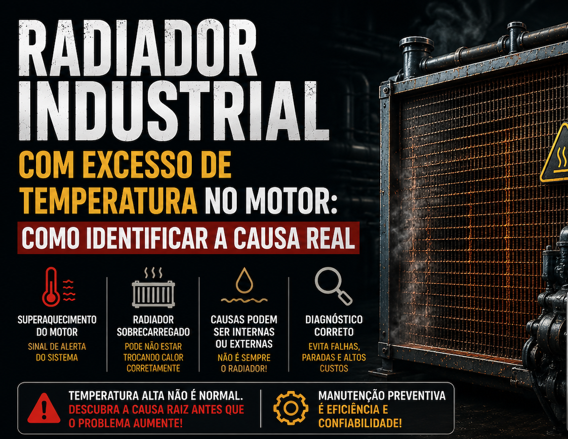 Radiador Industrial com Excesso de Temperatura no Motor: Como Identificar a Causa Real
